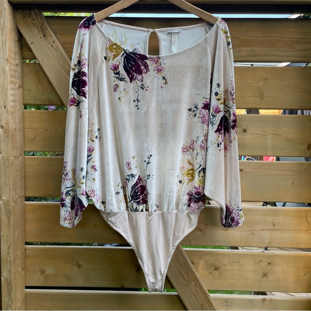 Free People Velvet Slouchy Babe Bodysuit